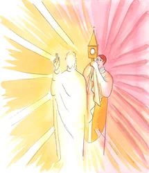 Wenn ein Priester die Monstranz mit der Heiligen Hostie hält und uns damit segnet, segnet uns Christus selbst, auch wenn wir ihn nicht sehen, 2003