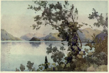 Abend, Lago di Como, Illustration aus 