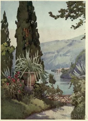 Im Garten der Villa Arconati, Lago di Como, Illustration aus 