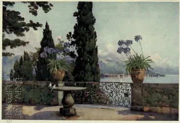 Pallanza von Isola Bella, Lago Maggiore, Illustration aus 