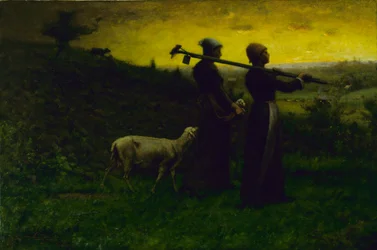 Das neugeborene Lamm nach Hause bringen, 1890