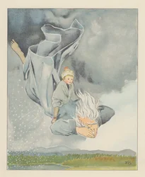 Illustration für Blondchen in Blüten