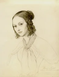 Porträt von Clara Wieck-Schumann 1819-1896, 1836