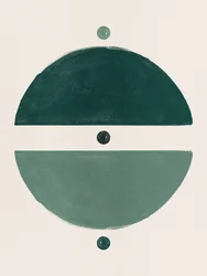 Ausgewogene grüne Geometrien