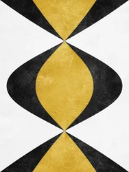 Schwarz-goldene Sanduhr