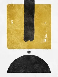Balance in Gold und Schwarz