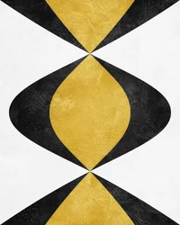 Moderne schwarz-goldene Abstraktion