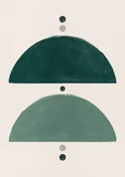 Moderne grüne Halbkreise