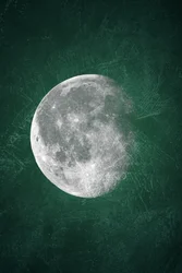 Stimmungsvoller grüner Mond