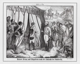 Treffen von Napoleon und Kaiser Franz II. von Österreich nach der Schlacht von Austerlitz
