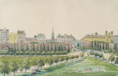 Die Stubenbastei und das Stubentor in Wien