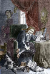 Porträt des französischen Schriftstellers Paul Scarron (1610-1660)
