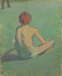 Junge, der im Gras sitzt, 1886