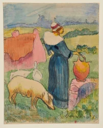 Die Frau mit dem Krug [Probedruck a]
