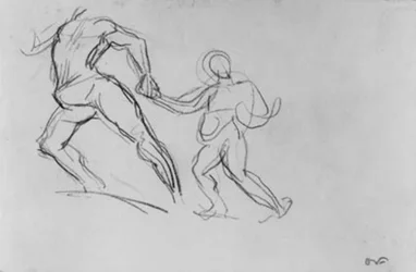 Zwei Figuren in Bewegung