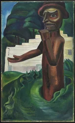 Potlatch-Willkommen, ca. 1928 (Öl auf Leinwand)