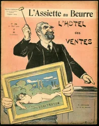 Titelblatt von „Der Butterteller“, Nummer 215, Satirisch in Farben