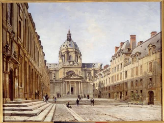 Der Hof der alten Sorbonne in Paris