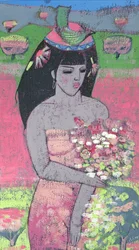 Gekleidet als Flora