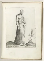 Eine Frau aus Spanien, gekleidet nach der Mode um 1550