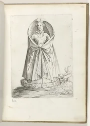 Flandrische Frau (Eine Frau aus Flandern, gekleidet nach der Mode um 1550)