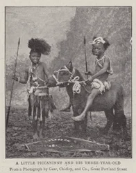 Ein kleiner Piccaninny und sein Dreijähriger