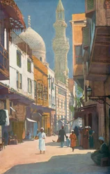 Eine Straße in Kairo, Ägypten