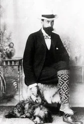 Adrian Hope mit Robbie, ca. 1880-1900