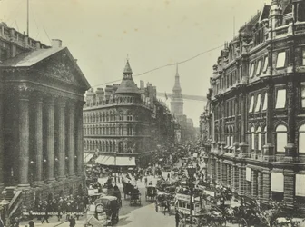 Cheapside, vom Mansion House, City of London, 1885