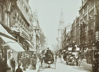 Cheapside, Blick nach Osten, City of London, 1890