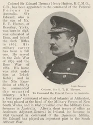 Oberst Sir E. T. H. Hutton, Kommandeur der Bundesstreitkräfte in Australien