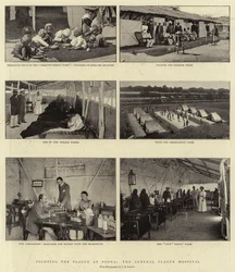 Bekämpfung der Pest in Poona, das Allgemeine Pestkrankenhaus