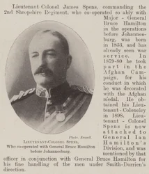 Oberstleutnant Spens, der mit General Bruce Hamilton vor Johannesburg kooperierte
