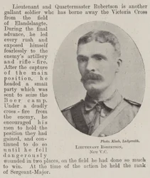 Leutnant Robertson, neues Victoria-Kreuz