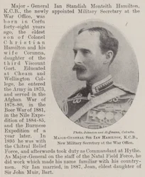 Generalmajor Sir Ian Hamilton, KCB, neuer Militärsekretär im Kriegsministerium