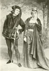 Mr R Mansfield und Miss B Cameron als Richard III und Lady Anne (Gravur)