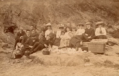 Picknick-Tee am Strand