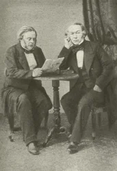 Richard Cobden (links) und John Bright (rechts)