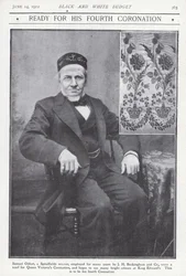 Samuel Oldart, Weber aus Spitalfields, London, der einen Schal für die Krönung von Königin Victoria webte