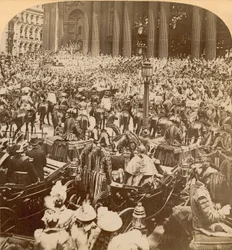 Stereografischer Druck des Diamantjubiläums von Königin Victoria