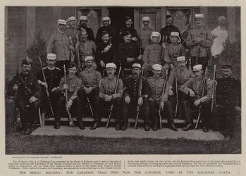 Das Bisley-Treffen, das kanadische Team, das den Kolonialpreis im Kolapore-Match gewann