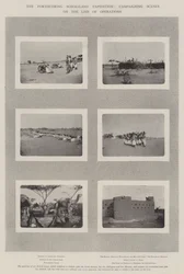 Die bevorstehende Somaliland-Expedition, Kampfszenen entlang der Operationslinie
