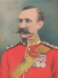Der verstorbene Generalmajor Sir W. Penn Symons. Tödlich verwundet am Talana Hill, Südafrika