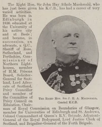 Der ehrenwerte Sir J H A Macdonald, zum KCB ernannt