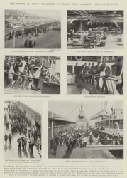 Die Transvaal-Krise, Abfahrt der Truppen von Aldershot und Southampton