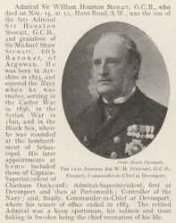 Der verstorbene Admiral Sir W. H. Stewart, GCB, ehemaliger Oberbefehlshaber in Devonport