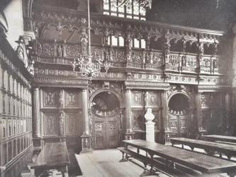 Ansicht des Middle Temple Hall Innenraums, London, 1885