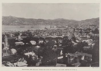 Wellington, Neuseeland, wo der Herzog von Cornwall und York am 18. Juni ankommt