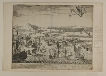Eine Karikatur des Österreichischen Erbfolgekriegs, veröffentlicht von G. Foster, London, 1743