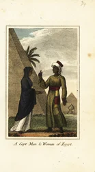 Ein koptischer Mann und eine Frau aus Ägypten